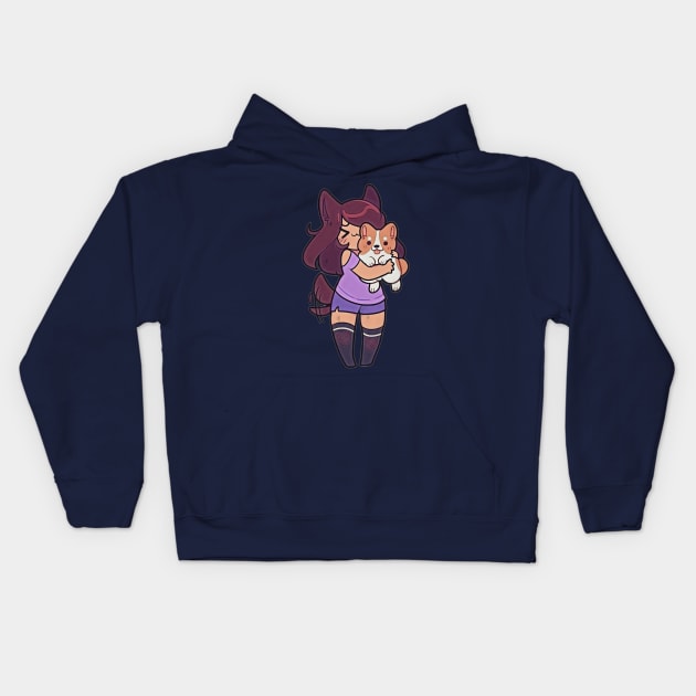 Aphmau's Love Line: Guardian of Hearts Kids Hoodie by Fadedstar